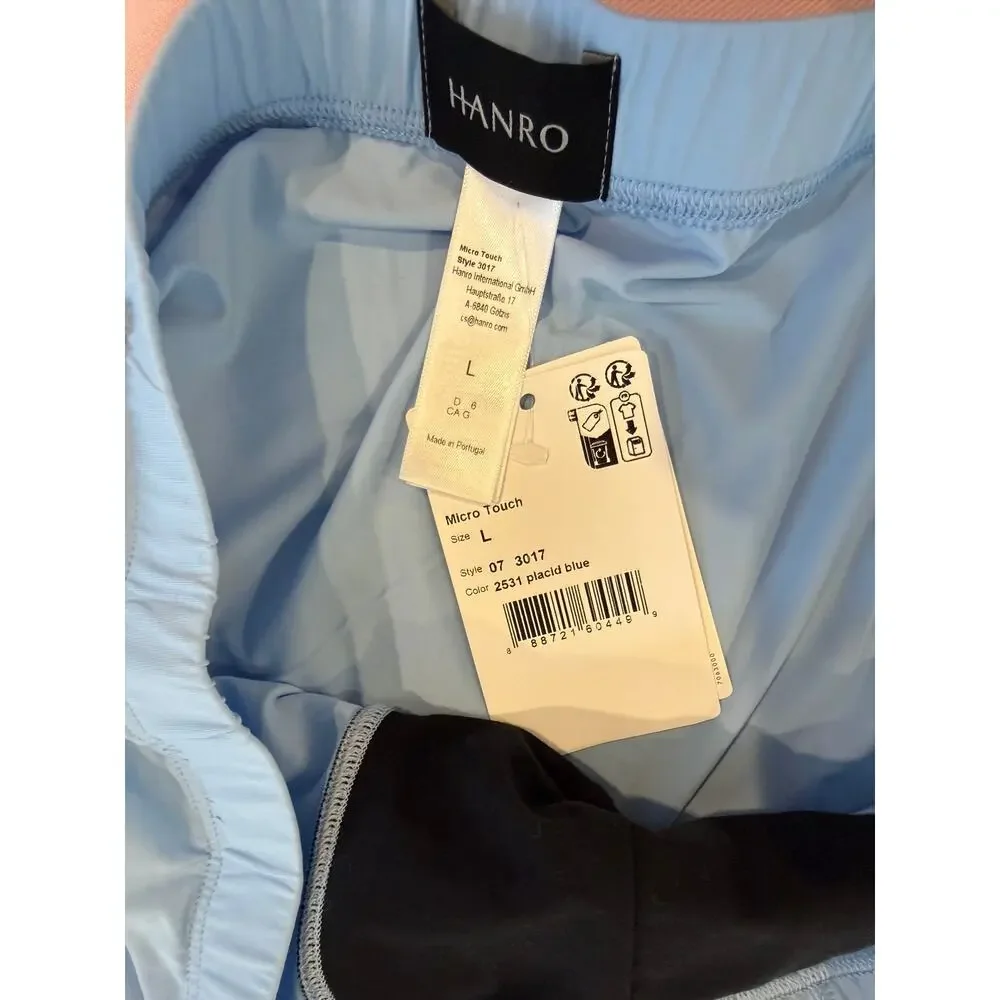 Hanro Micro Touch Boxer Briefs Placid Blue L